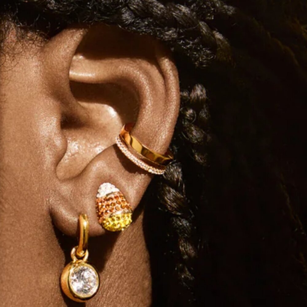 BaubleBar small Candy Corn earrings NWT - Picture 6 of 6